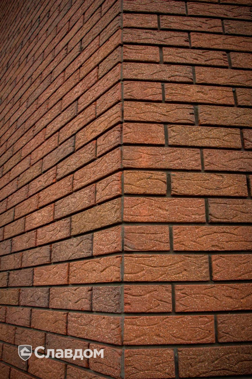 Дом с облицовкой из кирпича Керамейя рустика гранит 23