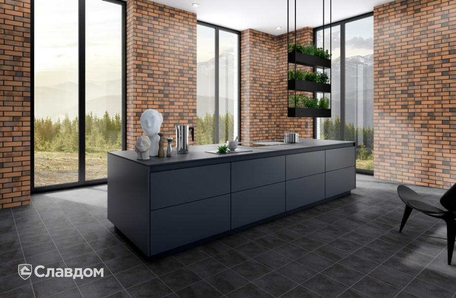 Загородный дом с отделкой клинкерной плиткой Stroeher Brickwerk