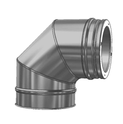 Отвод Schiedel PERMETER 25 T450 NI 90 град. серый, D 200/250 мм
