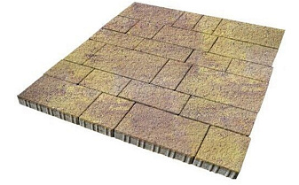 Плитка тротуарная SteinRus Инсбрук Тироль Б.4.Псм.6, Old-age, ColorMix Тахель, толщина 60 мм