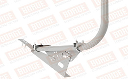 Кровельное ограждение Borge для черепичной кровли оцинкованное RAL 9006, 300*120 см