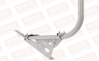 Кровельное ограждение Borge для черепичной кровли оцинкованное RAL 9006, 300*120 см