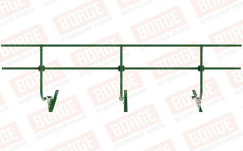 Кровельное ограждение Borge для кровли из композитной черепицы оцинкованное RAL 6002, 300*90 см