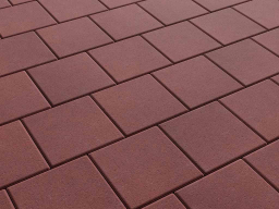 Плитка тротуарная Квадрат А.2.К.4 стандарт гладкий красный, 200*200*40 мм