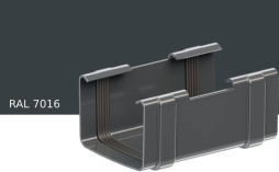 Соединитель желоба KROP PVC Квадрат для системы D 135/80*80 мм, RAL 7016