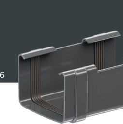 Соединитель желоба KROP PVC Квадрат для системы D 135/80*80 мм, RAL 7016