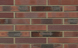 Кирпич клинкерный Muhr 04KS Rotbraun-bunt Kohle Spezial гладкий, 240*90*40 мм