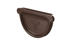 Заглушка универсальная с резиновым уплотнителем Aquasystem PE dRain RAL 8017 D 125 мм