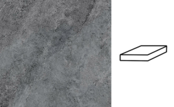 Ступень кантик Модерн угловая Interbau Abell 273 графитово-серый, 320*320*9,5 мм