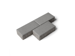 Плитка тротуарная Прямоугольник Б.2.П.6 В стандарт гладкий серый, 200*100*60 мм