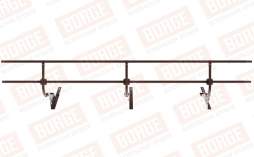 Кровельное ограждение Borge для черепичной кровли оцинкованное RAL 8017, 300*60 см