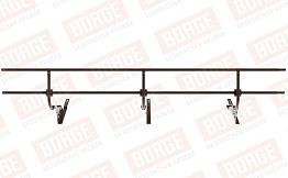 Кровельное ограждение Borge для черепичной кровли оцинкованное RAL 8017, 300*60 см