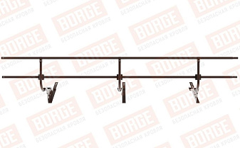 Кровельное ограждение Borge для черепичной кровли оцинкованное RAL 8017, 300*60 см