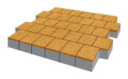 Плитка тротуарная SteinRus Армор В.2.К.8, Native, желтый, 100*100*80 мм