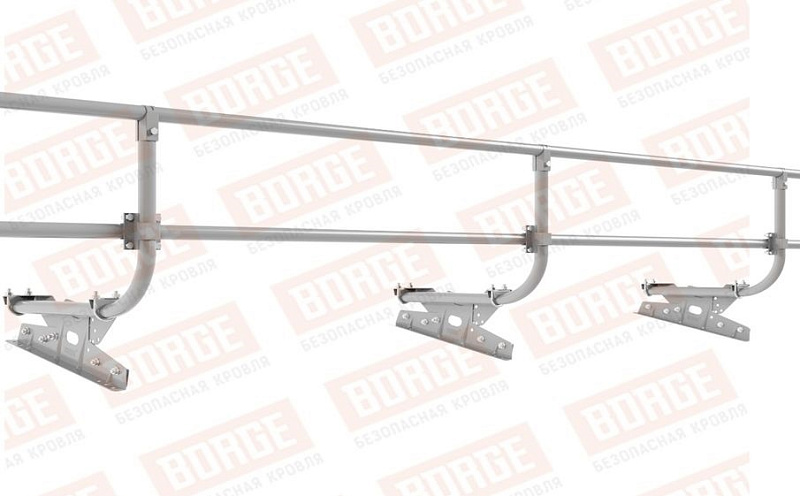 Кровельное ограждение Borge для фальцевой кровли оцинкованное RAL 7004, 300*60 см