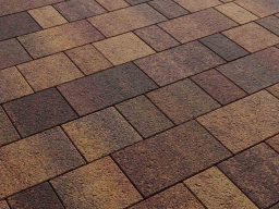 Плитка тротуарная Старый город Б.1.Фсм.8 листопад гранит осень, комплект 3 шт, толщина 80 мм