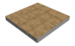 Плитка тротуарная SteinRus Грас Б.4.П.8, Backwash, Истра, 400*200*80 мм