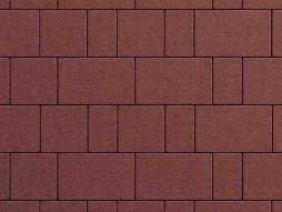 Плитка тротуарная Старый город А.1.Фсм.4 гранит красный, комплект 3 шт, толщина 40 мм