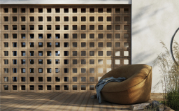 Декоративный бриз-блок Mesterra Cobogo 0401, терракотовый, 250*250*70 мм