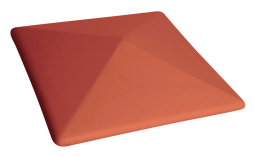 Клинкерный заборный оголовок King Klinker 01 Ruby red, 400*400*90 мм