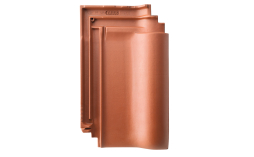 Керамическая черепица рядовая ERLUS Е 58 MAX красный, матовый ангоб