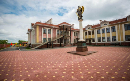 Плитка тротуарная Квадрат А.3.К.4 гранит красный, 100*100*40 мм