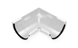 Внутренний угол Galeco 90 градусов для системы PVC D 130/100 мм, RAL 9010