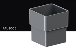 Муфта KROP PVC Квадрат для системы D 135/80*80 мм, RAL 9005