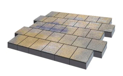 Плитка тротуарная SteinRus Валенсия Б.3.К.8, Native, ColorMix Сиена, 300*300*80 мм