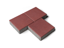 Плитка тротуарная Квадрат Б.2.К.6 стандарт гладкий красный, 200*200*60 мм