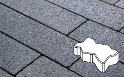 Плитка тротуарная Готика, Granite FINERRO, Зигзаг/Волна Б.2.Ф.6, Амфиболит, 225*112,5*60 мм