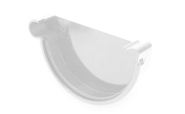 Заглушка левая Galeco для системы PVC D 130/100 мм, RAL 9010