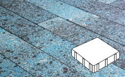 Плитка тротуарная Готика, City Granite FINO, Квадрат В.3.К.8, Азул Бахия, 300*300*80 мм