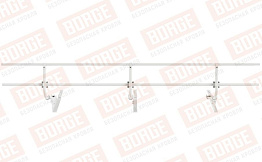 Кровельное ограждение Borge для черепичной кровли оцинкованное RAL 9003, 300*60 см