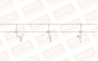 Кровельное ограждение Borge для черепичной кровли оцинкованное RAL 9003, 300*60 см