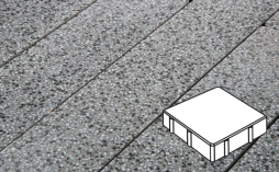 Плитка тротуарная Готика, Granite FINO, Квадрат В.2.К.8, Белла Уайт, 200*200*80 мм