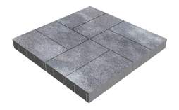 Плитка тротуарная SteinRus Грас Б.4.П.8, Backwash, Ладога, 400*200*80 мм