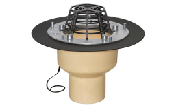 Воронка кровельная вертикальная Sita с обогревом 230В, SitaTrendy, DN 100, прижимной фланец