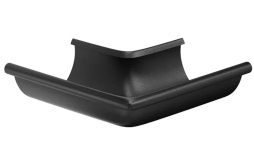 Угол желоба наружный Aquasystem PE dRain RAL 9005 для системы D 125/90 мм