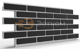 Термопанель на пенополистироле (ППС) с клинкерной плиткой BestPoint Classic Graphite 1145*470*100 мм