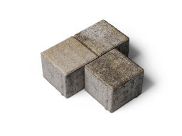 Плитка тротуарная Квадрат Б.3.К.8 искусственный камень базальт, 100*100*80 мм 