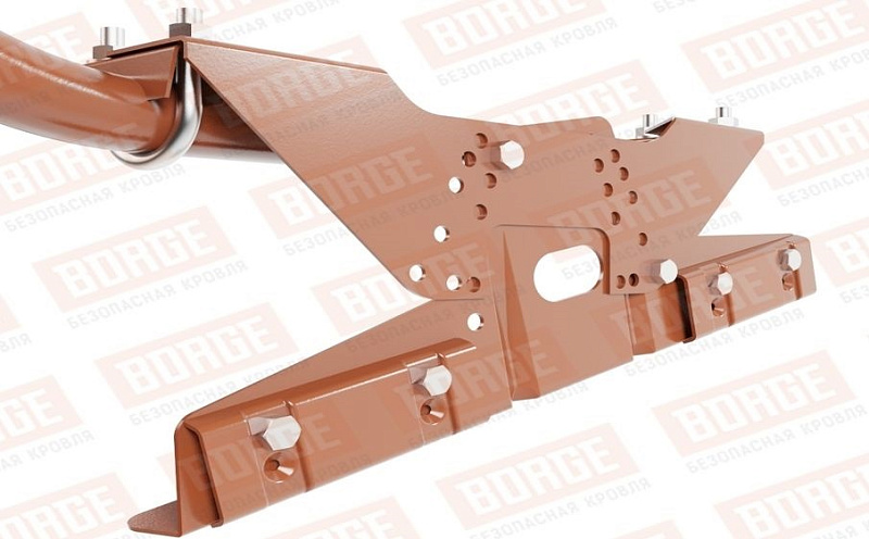 Кровельное ограждение Borge для фальцевой кровли оцинкованное RAL 8004, 300*90 см