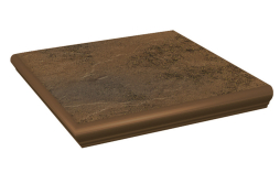 Клинкерная угловая ступень с капиносом Paradyz Semir Beige, 330*330*11 мм