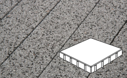 Плитка тротуарная Готика, City Granite FINERRO, Квадрат Б.4.К.8, Цветок Урала, 400*400*80 мм
