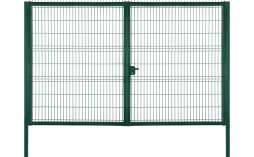 Распашные ворота Grand Line Profi Lock, RAL 6005, 2030*4000 мм