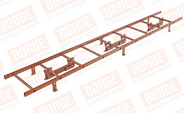 Лестница кровельная Borge для фальцевой кровли оцинкованная RAL 8004, 2,7 м
