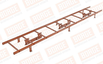 Лестница кровельная Borge для фальцевой кровли оцинкованная RAL 8004, 2,7 м