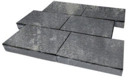 Плитка тротуарная SteinRus Парк Плейс Б.3.П.8, Old-age, ColorMix Актау, 600*300*80 мм
