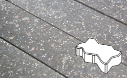 Плитка тротуарная Готика, City Granite FINO, Зигзаг/Волна Б.2.Ф.6, Ильменит, 225*112,5*60 мм