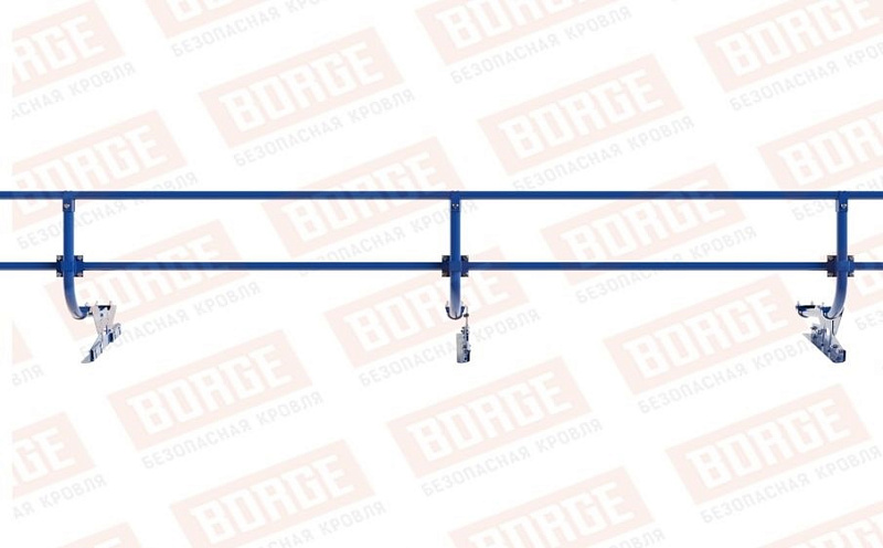 Кровельное ограждение Borge для фальцевой кровли оцинкованное RAL 5005, 300*60 см